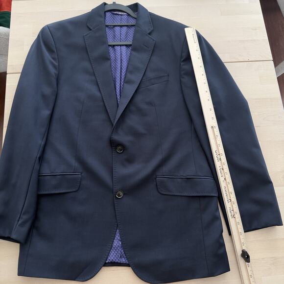 Ted Baker Endurance Suit Mens 40R Blue 100% Wool Jones Professional 32x30 Pants - Picture 13 of 16